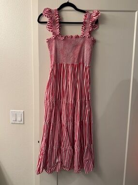 Hill House Cherry Stripe Ellie Nap Dress size L